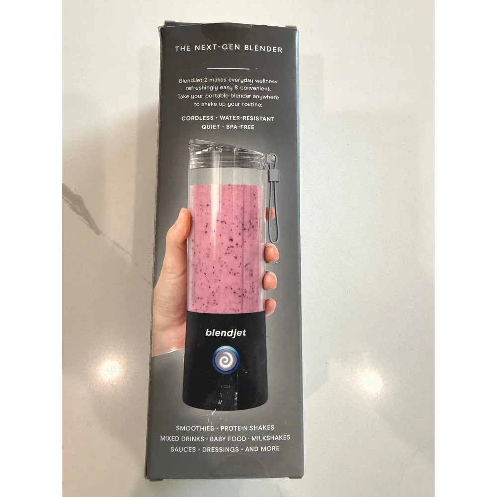 NEW BlendJet 2 The Original Portable Blender Black Orbiter USB Rechargeable Gift